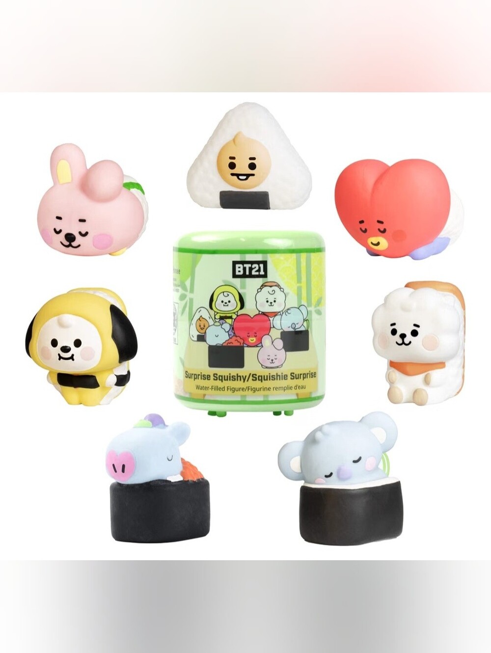 BT21 Green Surprise Squishy Capsule with Assorted Characters (2pcs)